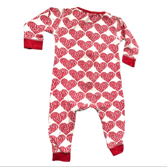 Sweet Peanut Love Heart Valentine Organic Full Bodysuit Baby 18-24 Months - Picture 3 of 4